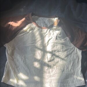 Victoria's Secret Brown and Cream Crop Top